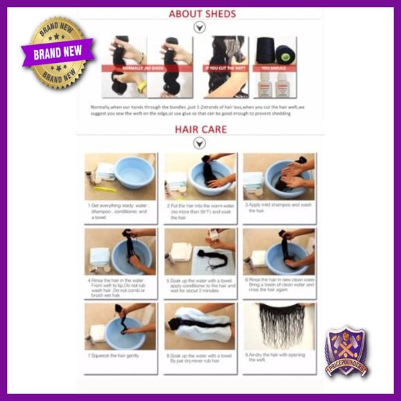 Brazilian Virgin Human Hair Extensions Deep Wave 3 Bundles 8-30 Inch